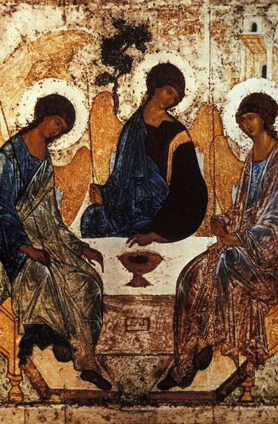 Old Testament Trinity by Andrei Rublev, c. 1410 - 1420 by Unknown